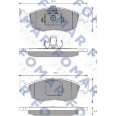 FO 688381 FOMAR Friction Комплект гальмівних колодок дисковий гальм