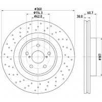 8DD 355 129-851 HELLA PAGID Гальмівний диск