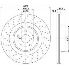 8DD 355 129-851 HELLA Гальмівний диск