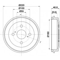 MBD344 MINTEX Гальмівний барабан