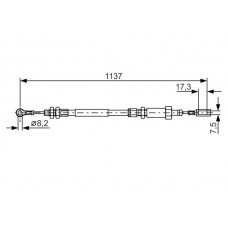1 987 482 046 BOSCH Тросик, cтояночный тормоз