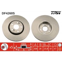 DF4260S TRW Гальмівний диск