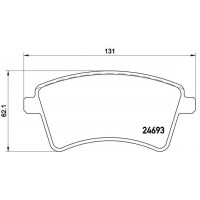 P 68 044 BREMBO Комплект гальмівних колодок дисковий гальм