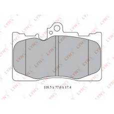 BD-7566 LYNXauto Комплект гальмівних колодок дисковий гальм