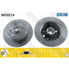 6016214 GIRLING Гальмівний диск