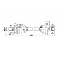 DDS244005 DYNAMATRIX Привідний вал