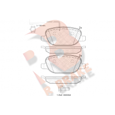 RB1996 R BRAKE Комплект гальмівних колодок дисковий гальм