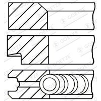 08-438500-00 GOETZE ENGINE Комплект поршневих кілець