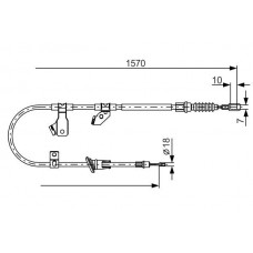 1 987 482 272 BOSCH Тросик, cтояночный тормоз