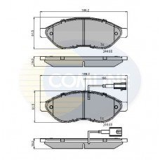 CBP11589 COMLINE КомплеК т гальмівних колодок, дискове гальмо
