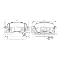 BS-1248 ZEKKERT Комплект гальмівних колодок дисковий гальм