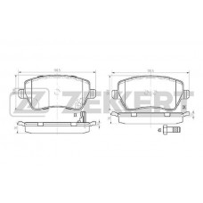 BS-1248 ZEKKERT Комплект гальмівних колодок дисковий гальм