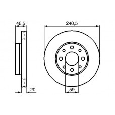 0 986 478 878 BOSCH Гальмівний диск