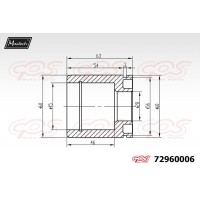 72960006 MAXTECH Поршень корпус скоби гальма