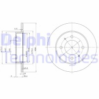 BG3070 DELPHI Гальмівний диск
