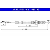 24.3727-0133.2 ATE Тросик, cтояночный тормоз