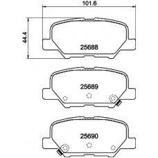 8DB 355 029-331 HELLA Комплект гальмівних колодок дисковий гальм