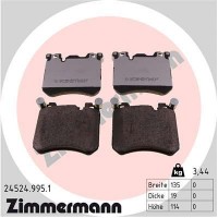 24524.995.1 ZIMMERMANN Комплект гальмівних колодок дисковий гальм