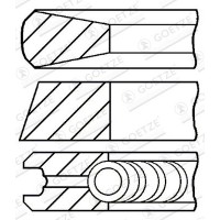 08-245200-00 GOETZE ENGINE Комплект поршневих кілець
