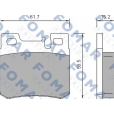 FO 639281 FOMAR Friction Комплект гальмівних колодок дисковий гальм