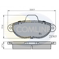 CBP0509 COMLINE Комплект гальмівних колодок дисковий гальм