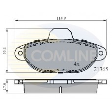 CBP0509 COMLINE Комплект гальмівних колодок дисковий гальм
