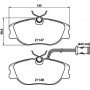 8DB 355 017-781 HELLA Комплект гальмівних колодок, дискове гальмо