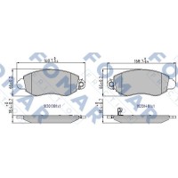 FO 904881 FOMAR Friction Комплект гальмівних колодок дисковий гальм