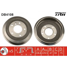 DB4108 TRW Гальмівний барабан