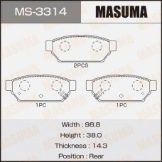 MS-3314 MASUMA Комплект гальмівних колодок