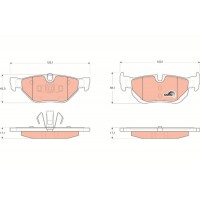 GDB1626 TRW Комплект гальмівних колодок дисковий гальм