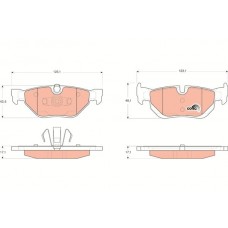 GDB1626 TRW Комплект гальмівних колодок дисковий гальм