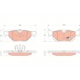 GDB1626 TRW Комплект гальмівних колодок дисковий гальм