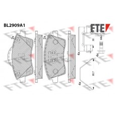 BL2909A1 FTE Комплект гальмівних колодок дисковий гальм