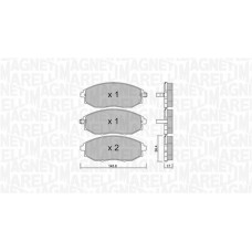 363916061057 MAGNETI MARELLI КомплеК т гальмівних колодок, дискове гальмо