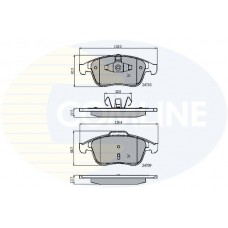 CBP01725 COMLINE Комплект гальмівних колодок дисковий гальм