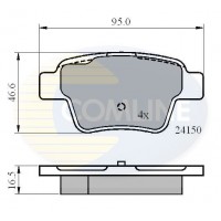 CBP01658 COMLINE Комплект гальмівних колодок дисковий гальм