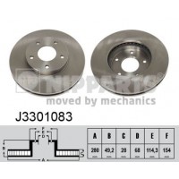 J3301083 NIPPARTS Гальмівний диск