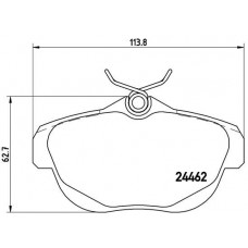 P 61 087 BREMBO Комплект гальмівних колодок дисковий гальм