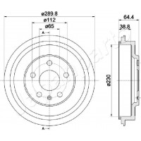 TA-0911 JAPANPARTS Гальмівний барабан