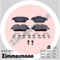 25215.190.2 ZIMMERMANN Комплект гальмівних колодок дисковий гальм