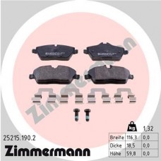 25215.190.2 ZIMMERMANN Комплект гальмівних колодок дисковий гальм