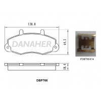 DBP766 DANAHER Комплект гальмівних колодок дисковий гальм