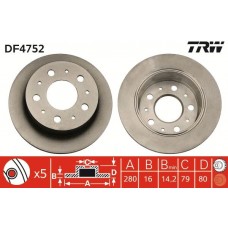 DF4752 TRW Гальмівний диск