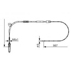 1 987 477 960 BOSCH Тросик, cтояночный тормоз