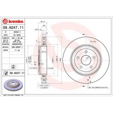 09.N247.11 BREMBO Гальмівний диск