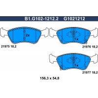 B1.G102-1212.2 GALFER Комплект гальмівних колодок дисковий гальм