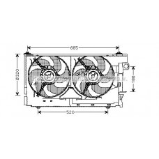 CN7518 AVA QUALITY COOLING Вентилятор охолодження двигуна