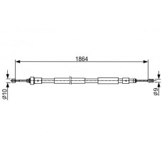 1 987 482 408 BOSCH Тросик, cтояночный тормоз