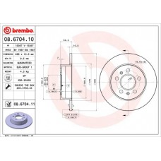 08.6704.11 BREMBO Гальмівний диск